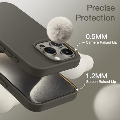 JETech Silicone Case for iPhone 15 Pro Max, Clay | Silky Soft Touch, Shockproof Protection, Scratch Resistant, Microfiber Lining - color: Clay, size: iPhone 15 Pro Max