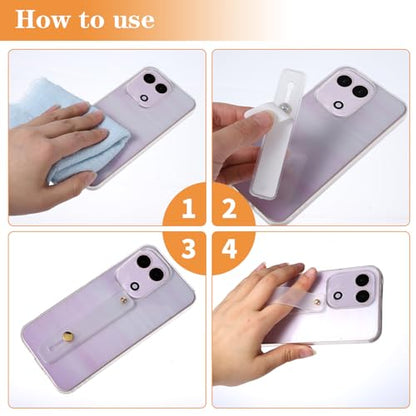 Universal Portable Phone Loop Phone Grip Holder, Finger Loop for Phones Case with Adhesive Backing for Most Smartphones, Includes Stand Function