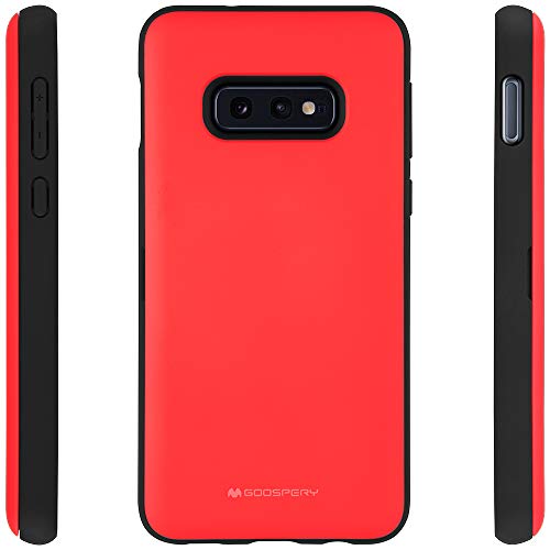 GOOSPERY Magnetic Door Bumper Compatible with Galaxy S10e, Card Holder Wallet Case Easy Magnet Auto Closing Protective Dual Layer Sturdy Phone Back Cover - Red - color: Red, size: Galaxy S10E