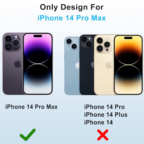 Belt Clip Holster Compatible with iPhone 14 Pro Max Defender Case with 360° Rotating Stand - Heavy-Duty Protection, Drop-Proof and Shock-Resistant, Magnetic, Black - size: iPhone 14 ProMax 6.7