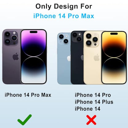 Belt Clip Holster Compatible with iPhone 14 Pro Max Defender Case with 360° Rotating Stand - Heavy-Duty Protection, Drop-Proof and Shock-Resistant, Magnetic, Black - size: iPhone 14 ProMax 6.7