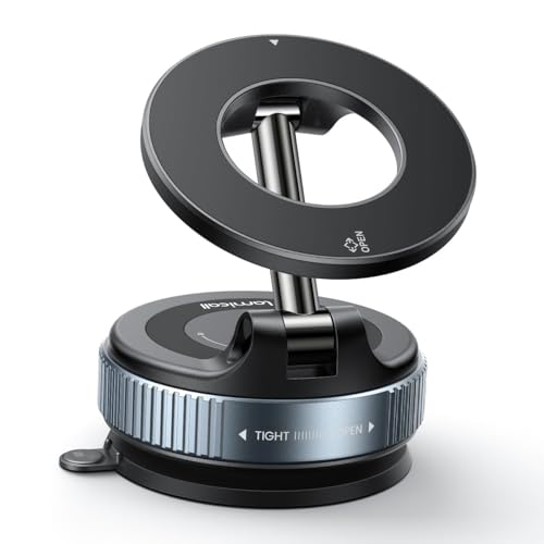 Lamicall for MagSafe Car Mount 70LBS Vacuum Suction Dashboard & Windshield - color: Black
