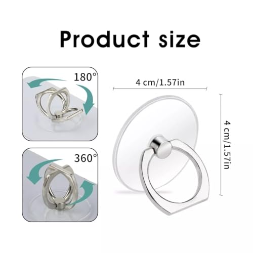Cell Phone Ring Grips Stand Holder,4pcs 360° Rotation Universal Finger Grip Kickstand for All Smartphones,Tablet and Case