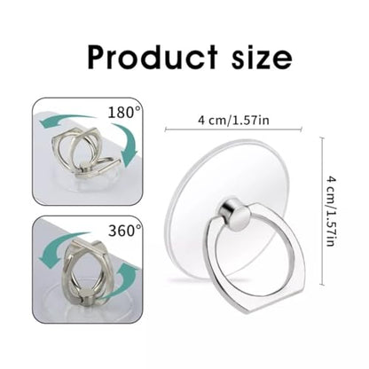 Cell Phone Ring Grips Stand Holder,4pcs 360° Rotation Universal Finger Grip Kickstand for All Smartphones,Tablet and Case