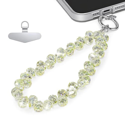 TENOC Beaded Phone Wrist Strap, Light Yellow - color: A-light Yellow
