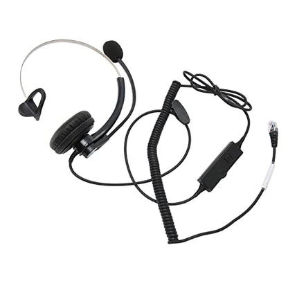 One Ear Wired Headset with Noise Cancelling for Crystal Clear HD Calls in Call Center Office (Crystal Connector) - size: Kristallverbinder