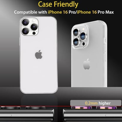 Camera Lens Protector for iPhone 16 Pro/16 Pro Max, Silver - color: Silver