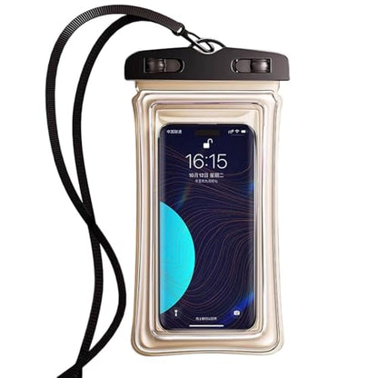 Universal Phone Dry Bag Waterproof Case for Smartphone, Touch Screen Friendly Floatable Pouch for Swimming Beach Boating Kayak (Black) - color: Black