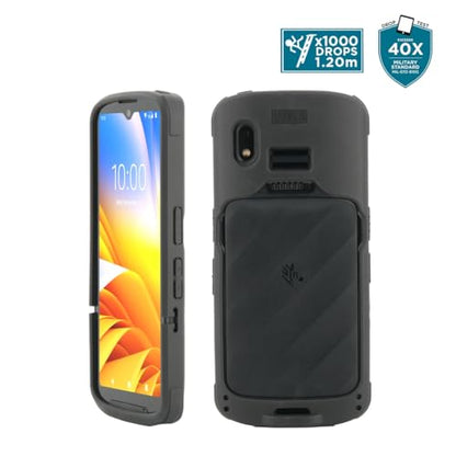 Mobilis Rugged Case for Zebra TC15 TN28 Mobile Computers, Reinforced Protective Cover, Black, 065023