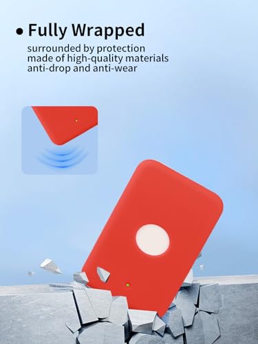 Compatible with Apple iPhone Air MagSafe Battery,UYRUREL Premium Silicone Shockproof Protection Ultra-Thin Design, Comfortable and Skin-Friendly,Red. - color: Red