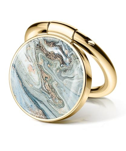 GVIEWIN Marble Cell Phone Ring Holder, Metal Kickstand Grip 360° Rotation - color: Ocean Tide/Green