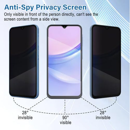 Screen Protector For Samsung Galaxy A15 5G (3-Pack), Tempered Glass Privacy - color: Galaxy A15 5G
