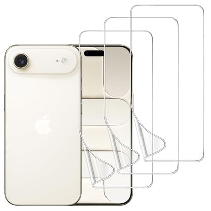 3 Pack TPU Screen Protector for iPhone Air, Self-Healing HD Clear Soft Flexible Hydrogel Film Compatible with iPhone Air 6.5" - Scratch-Resistant, Bubble Free, Easy Installation - size: iPhone Air
