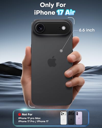 OMOTON 2+2 Pack Matte Screen Protector for iPhone Air, Matte Layer Film with Camera Lens Protector, Easy Installation Tool, Anti-glare, Smooth Touch， Feel as Silk - size: iPhone Air