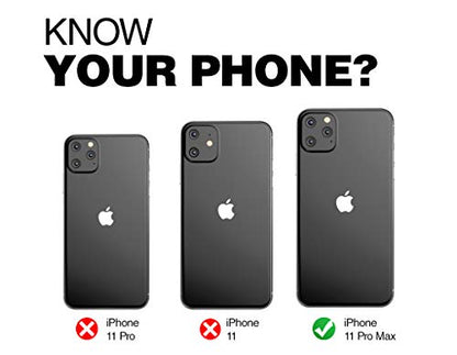 Encased iPhone 11 Pro Max Belt Clip Case (2019 DuraClip) Ultra Slim Cover with Holster (Black) - size: iPhone 11 Pro Max