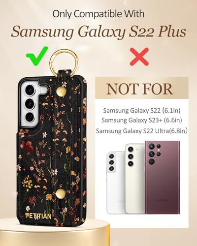 Petitian for Samsung Galaxy S22 Plus Wallet Case, Growing Flower - color: Grow Flower, size: Samsung Galaxy S22 Plus