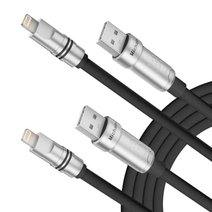 Hichain for iPhone Charger USB A to Lightning Cable Black 4 FT + 6.6 FT - color: Black, size: 4 FT + 6.6 FT