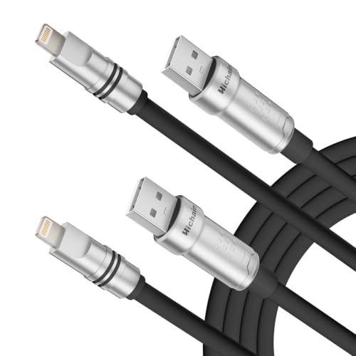 Hichain for iPhone Charger, USB A to Lightning Cable Apple MFi Certified, USB Lightning Phone Charger Thick Silicone Charging Cords for iPhone 14/13/12/11 iPad - Black 2P / 6.6 FT - color: Black, size: 2 Pack / 6.6 FT