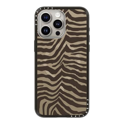 CASETiFY for iPhone 15 Pro Max Case - Compact Compatible with MagSafe | Slim and Sleek | 4ft. 2x Military Grade Drop Protection | Zebra-Brown | Black - color: 01. Zebra-Brown, size: Iphone 15 Pro Max (Magsafe)