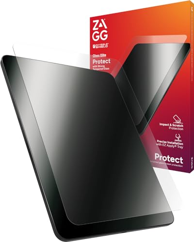ZAGG Glass Elite iPad Air 13" (M5)/ (M4)/ (M3)/ (M2) Screen Protector - Ultra-Strong, Scratch-Resistant, Smudge-Free, Easy Install, Eco-Friendly, Tempered Aluminosilicate Glass - size: iPad Air 13-inch (M5)/ (M4)/ (M3)/ (M2), style: Glass Elite