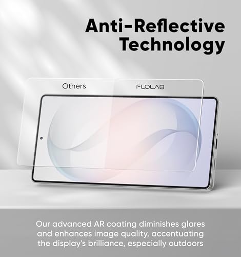 FLOLAB NanoArmour ONETIME PRO for Samsung Galaxy S26 Ultra Screen Protector Anti Reflective Tempered Glass, Edge to Edge, Fingerprint ID Compatible, Dust Free, Easy to Install - size: S26 Ultra