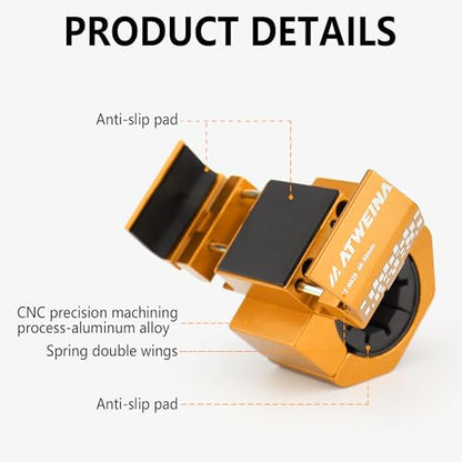 Bike Handlebar Mounts for 4.5-7.6 Phones (Gold) - color: Gold