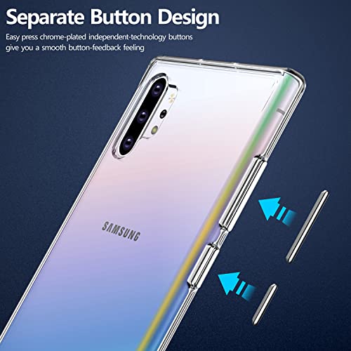 Rayboen for Samsung Galaxy Note 10 Plus Case, Crystal Clear | Transparent, Hard PC Back, Flexible Silicone Edge, Anti-Scratch, Sleek Minimalist, Shockproof Protective, Slim Phone Cover