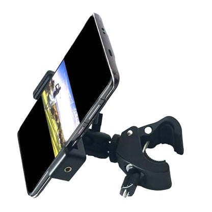 Phone Holder with Clamp，Cell Phone Holder Mount Clip for Golf Cart,Wheelchair Walker,Universal Phone Mount Holder.