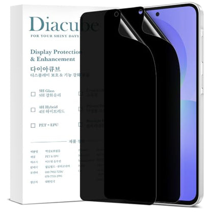 27° Privacy Screen Protector for Samsung Galaxy A36 5G [2-PACK] 6H Anti-Spy PET Film, Scratch Resistant, Easy Installation w/ Alignment Jig * Galaxy A36 with optical fingerprint sensors do not support fingerprint unlocking with a privacy film on - size: G