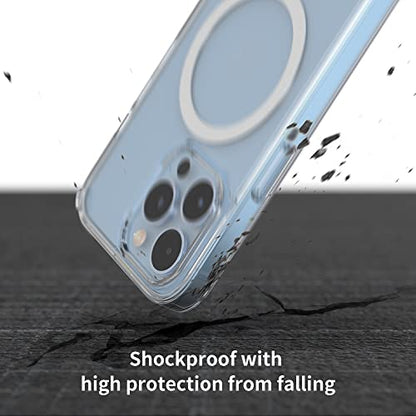 Sinjimoru for iPhone 16 Pro Max Clear Case, Compatible with MagSafe | M-Airclo Basic, anti-yellowing UV coating, shockproof PC TPU bumper, 1000G strong magnet - size: iPhone 16 Pro Max