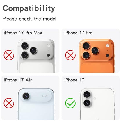 Bling Diamond Camera Lens Protector Compatible with iPhone 17, Metal Glitter Gem Camera Cover，9H Tempered Glass lens full Screen Protector with 3D Rhinestone Sparkle - size: for iPhone 17