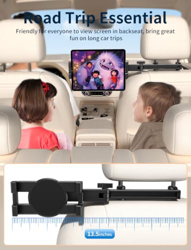 Tablet Holder for Car Headrest, ipad Car Holder Back Seat, Road Essentials - style: Car headrest holder