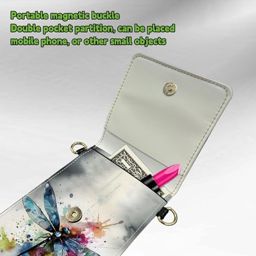 Small Crossbody Bags with Adjustable Shoulder Strap - color: Dragonfly Color