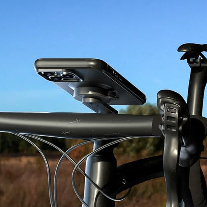 Bike Phone Mount Holder, Aluminum Bicycle Stem Clamp for MTB Road Cycling - style: Quad-Clip Stem Cap Mount