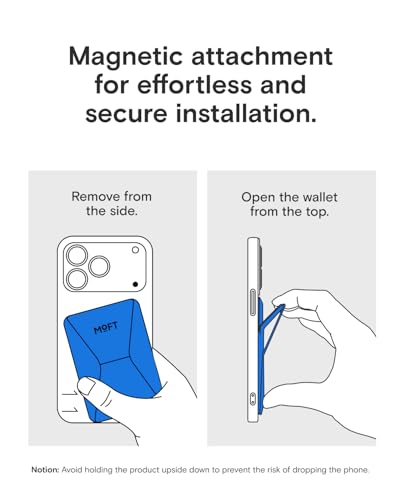 MOFT Magnetic Wallet Stand Compatible with iPhone 17/16/15/14/13/12 Series, Angle Adjustment & Magsafe Compatible MOVAS Phone Stand,Sapphire - color: Sapphire, size: Standard
