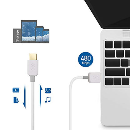 Cable Matters 3-Pack USB to USB C Charging Cable 3.3 ft with 3A Fast Charging in White for iPhone 16/15, Samsung Galaxy S23 Ultra, S23, S22 Note 20, LG G8, Google Pixel 7a, iPad Pro, Nintendo Switch - color: White, size: 3.3 Feet