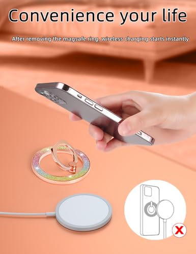 Mindsky Magnetic Phone Ring Holder,Fashoin Color Magnetic Phone Grip for iPhone 17/16 /15/14/13/ 12series/Android (One Ring)