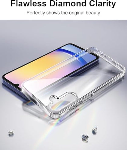 HOOMIL Case for Samsung Galaxy A25, Non-Yellowing, Drop Protection, Anti-Scratch Transparent Hard Back Phone Cover - Crystal Clear - color: Clear, size: A25 5G