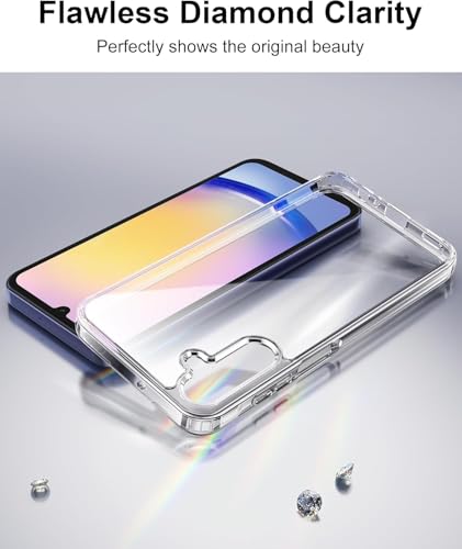 HOOMIL Case for Samsung Galaxy A25, Non-Yellowing, Drop Protection, Anti-Scratch Transparent Hard Back Phone Cover - Crystal Clear - color: Clear, size: A25 5G
