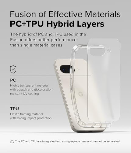 Ringke for Google Pixel 9a Case [Fusion Matte Clear] | Oil & Dirt Resistant, Anti-Fingerprint Technology Prevents Oily Smudges, Frosted Coating Feels Velvety Soft - size: Pixel 9a