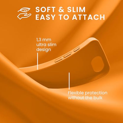 kwmobile Case Compatible with Apple iPhone 17e / iPhone 16e Case - Soft Slim Protective TPU Silicone Cover - Fruity Orange - color: Fruity Orange