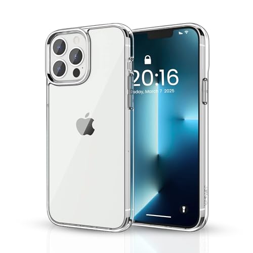 for Apple iPhone 13 Pro Max Case 6.7", Anti Yellowing Silicone 13 Pro Max Phone Case, Transparent Crystal Clear Phone Cases with Shockproof Drop Protection, Compatible with Magsafe Wireless Charging - color: Transparent