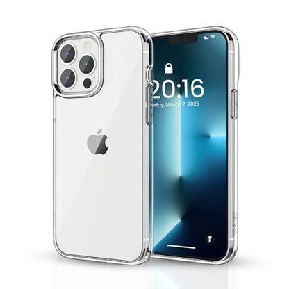 for Apple iPhone 13 Pro Max Case 6.7", Anti Yellowing Silicone 13 Pro Max Phone Case, Transparent Crystal Clear Phone Cases with Shockproof Drop Protection, Compatible with Magsafe Wireless Charging - color: Transparent
