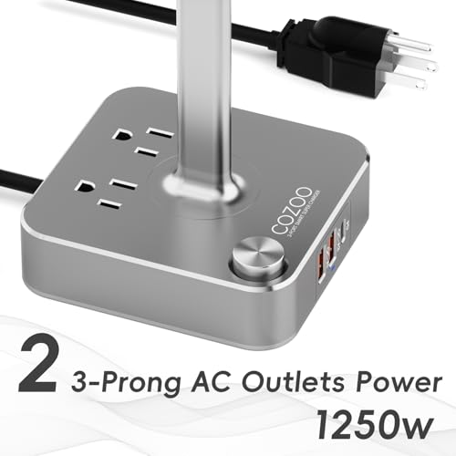 cozoo Headphone Stand with Charger, USB C, Gifts for Gamers Men, Gray - color: Gray