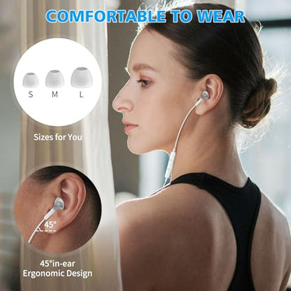 USB C Earbuds Wired for iPad/iPhone 18 Pro Max Duo 17 Air Plus, Silver - color: Silver