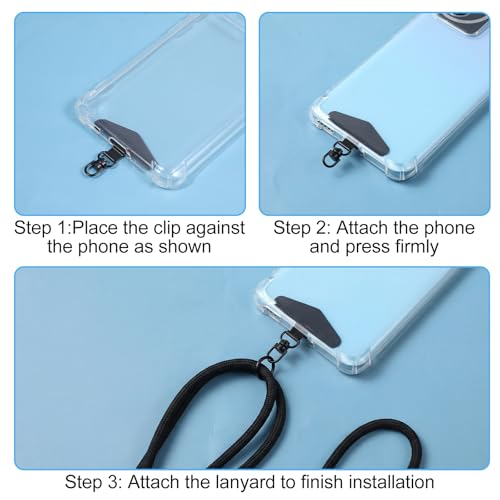 Sibba 4 PCS Phone Tether Tab Phone Lanyard Patch Pad for Most Smartphone