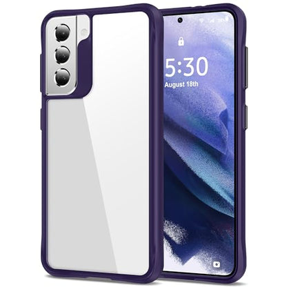 HOOMIL Case for Samsung Galaxy S22 Plus 5G 6.6-Inch, Non-Yellowing, Drop Protection, Anti-Scratch Transparent Hard Back Phone Cover - Purple - color: Purple, size: Samsung Galaxy S22 Plus