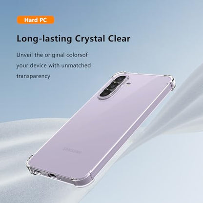 Case for Samsung Galaxy A37/A36/A56 5G Clear Case with 2 Pack Built-in Screen Protector,Shockproof Soft TPU Bumper and Hard PC Back Case,Non-Yellowing,Drop Protection,Slim Fit Cover Phone Case - color: Samsung Galaxy A37 5G