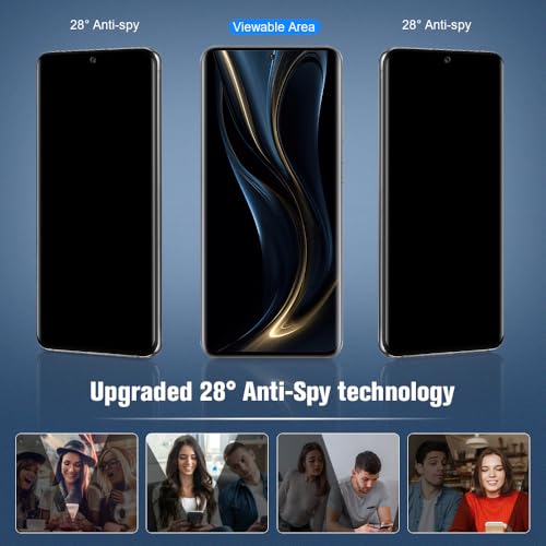 [2 Pack] Galaxy S20 Plus Privacy Screen Protector, 3D Curved Tempered Glass Anti-Spy 9H Hardness Film for Samsung Galaxy S20 Plus 6.7 " [Don’t Support Fingerprint Unlock] Scratch Resistant Bubble Free
