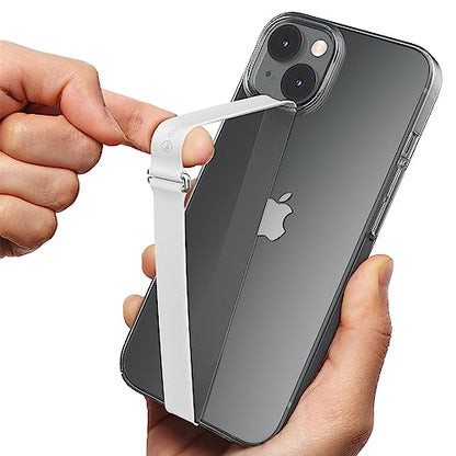 Sinjimoru C-Shaped Clip Finger Phone Grip, Silicone Strap, White 200 - color: White, size: 200